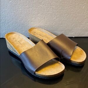 Brown Slide Sandals